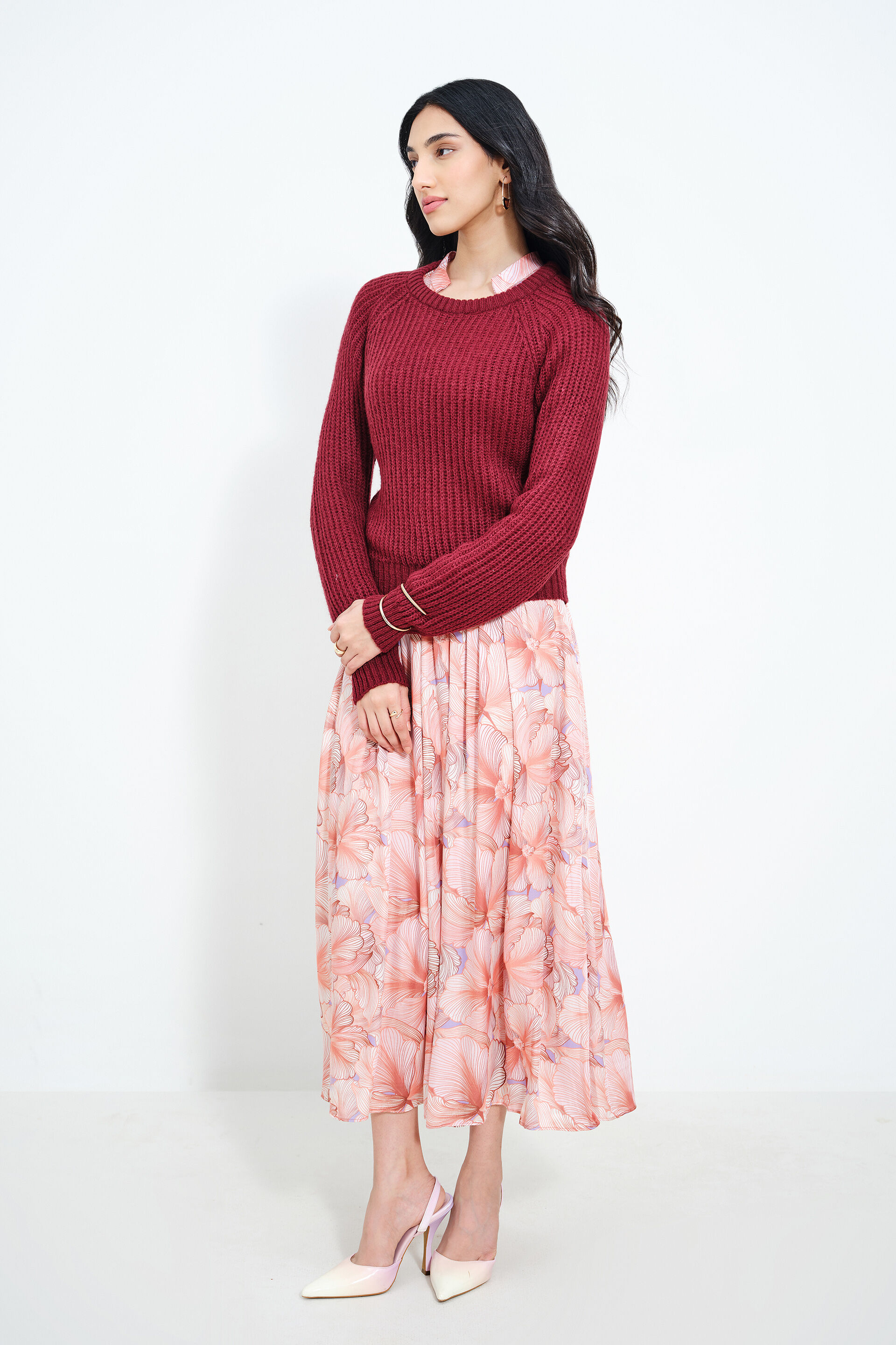 Chilly Days Wine Sweater, Wine, image 2